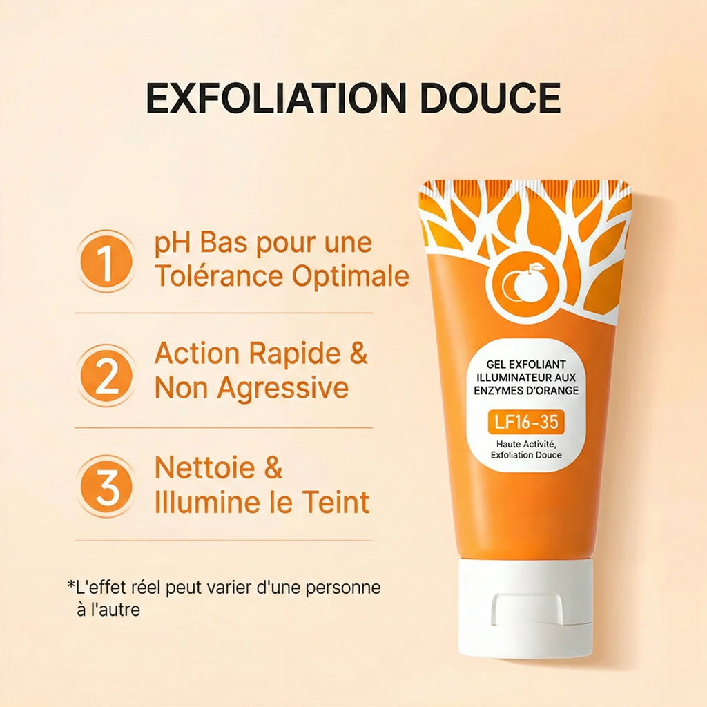 🍊 Gommage Éclat Orange 3-en-1 – Visage, Corps & Pieds