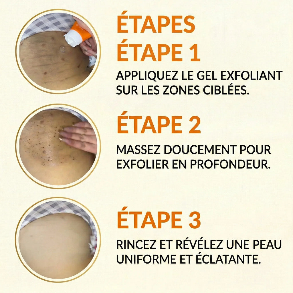 🍊 Gommage Éclat Orange 3-en-1 – Visage, Corps & Pieds